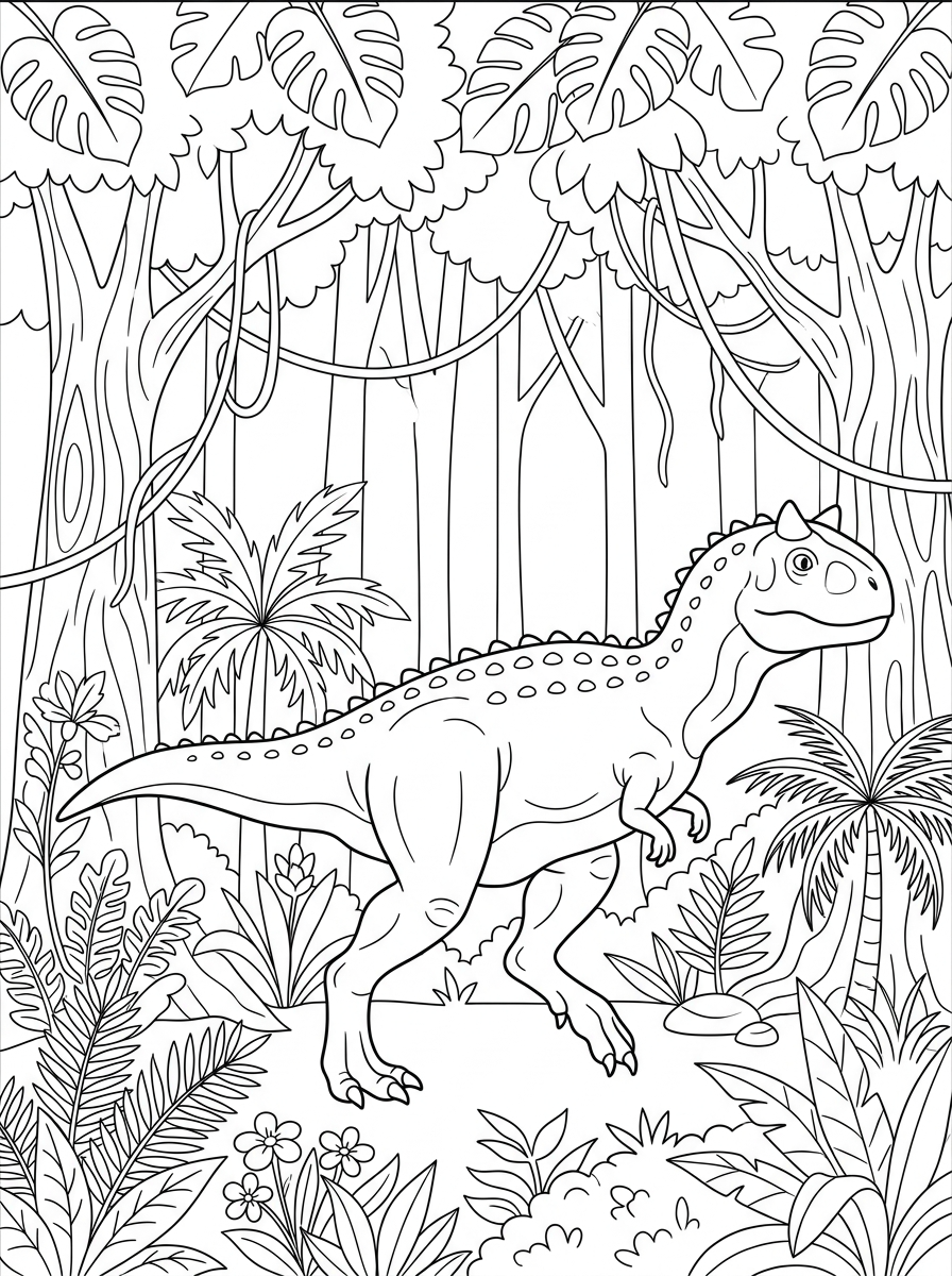free coloring Carnotaurus pages