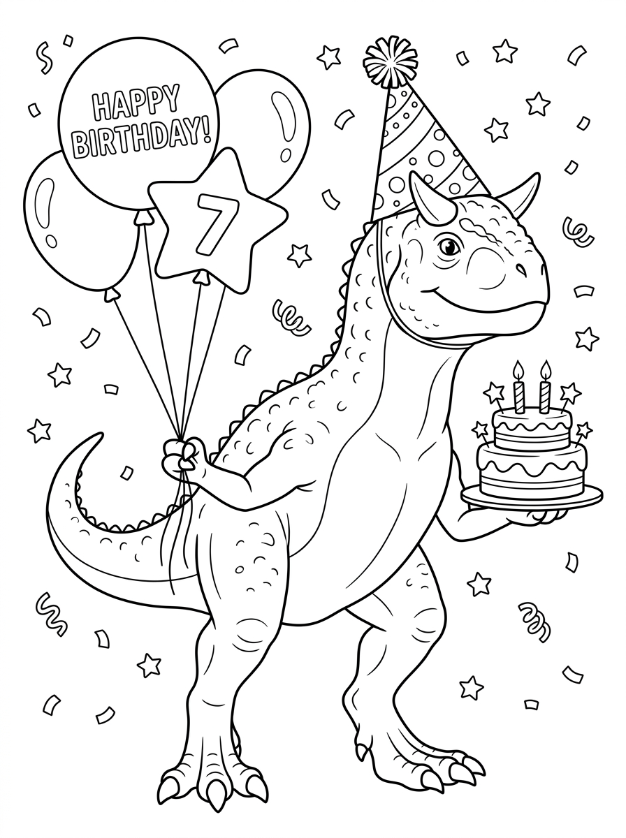 free printable Carnotaurus coloring pages for adults