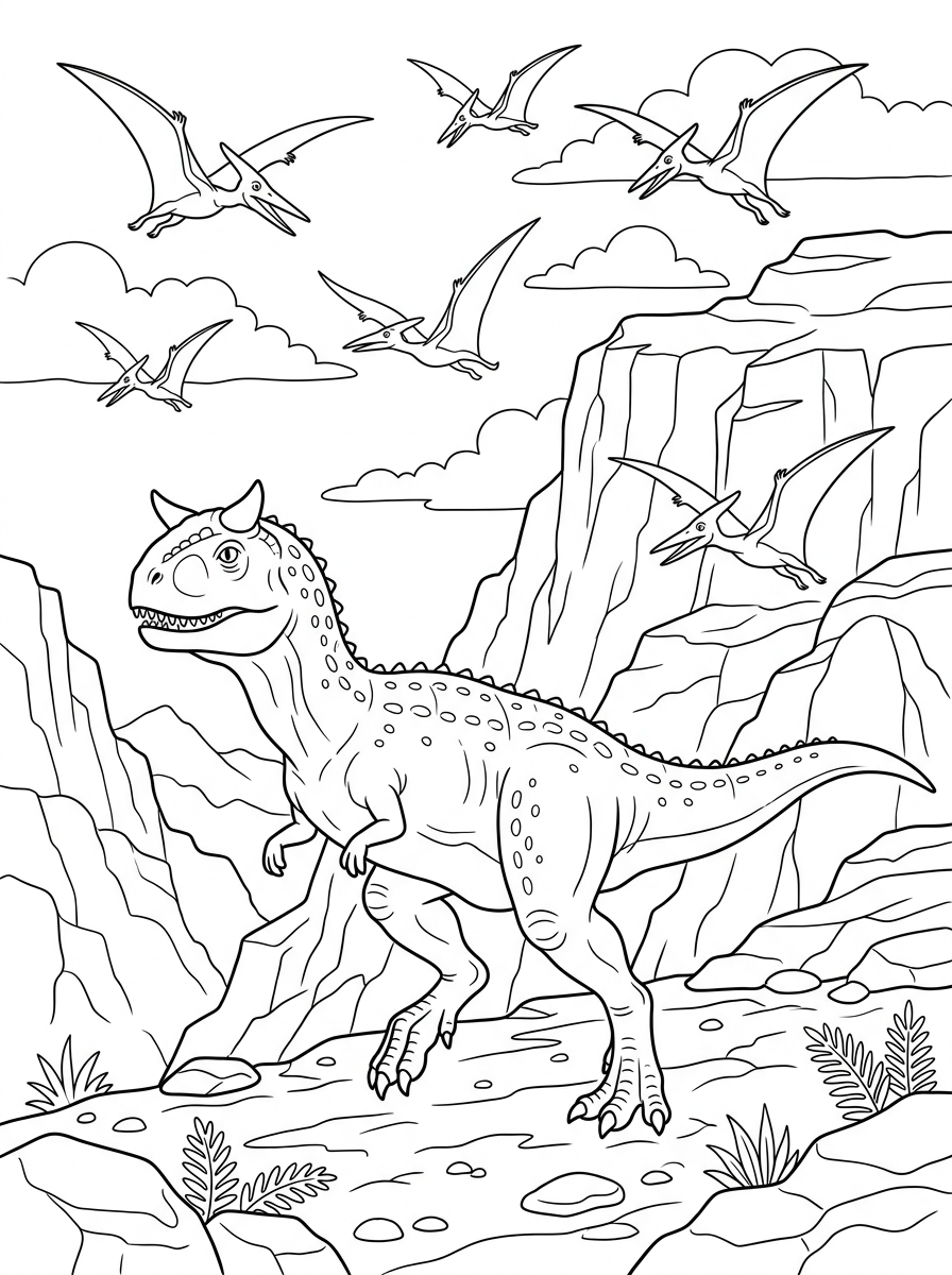 cute coloring pages Carnotaurus