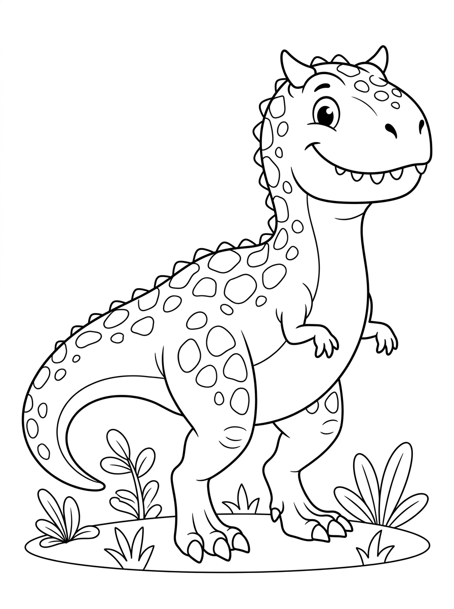 Carnotaurus coloring pages for adults easy