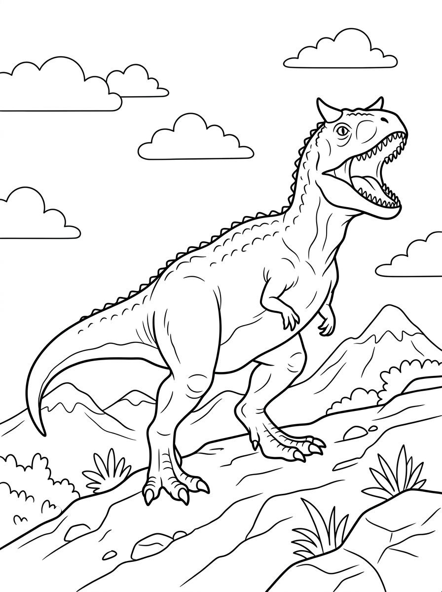 Carnotaurus coloring pages printable free 1