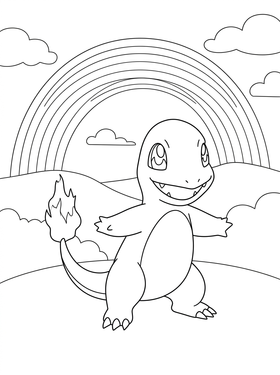 Charmander Coloring Pages 13 free Charmander coloring pages 1