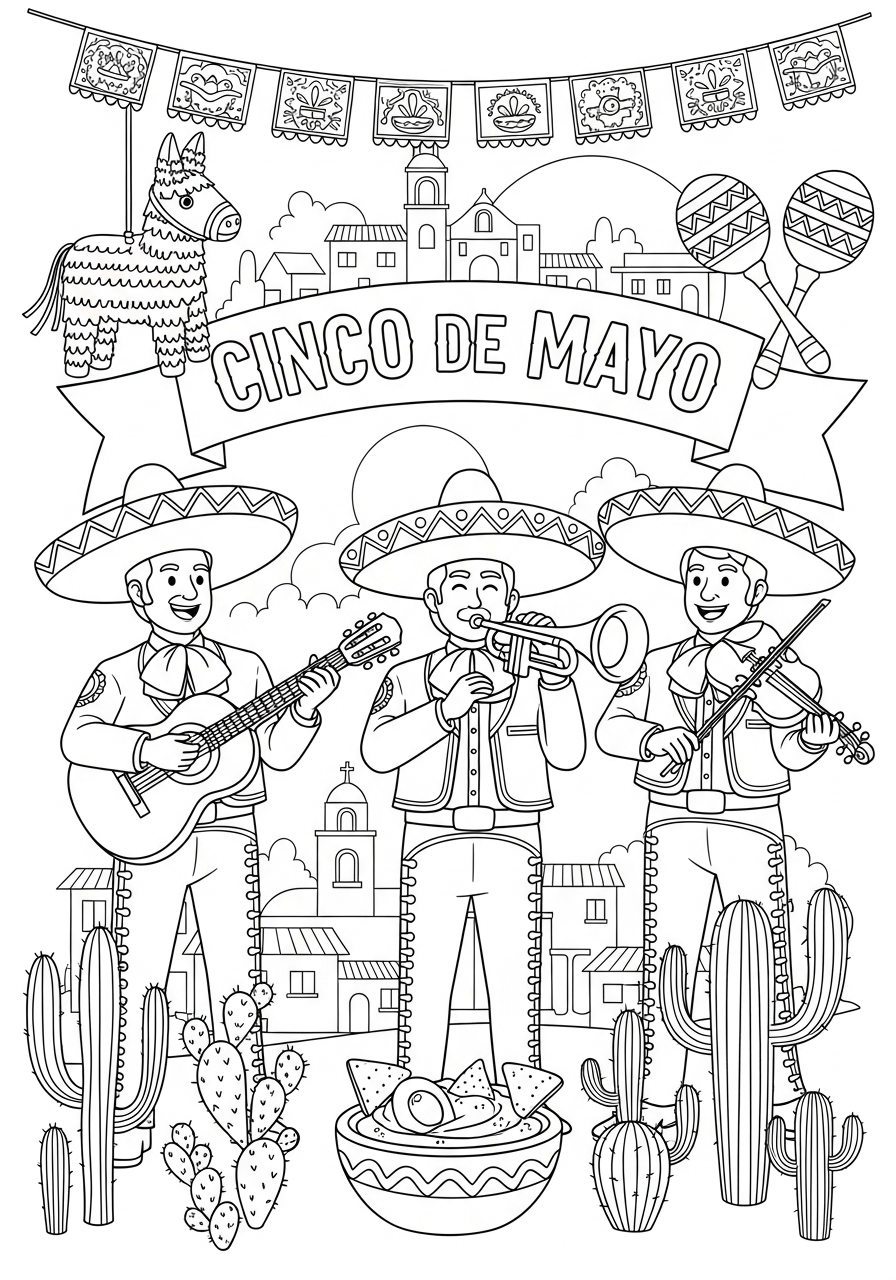free Cinco de Mayo coloring pages