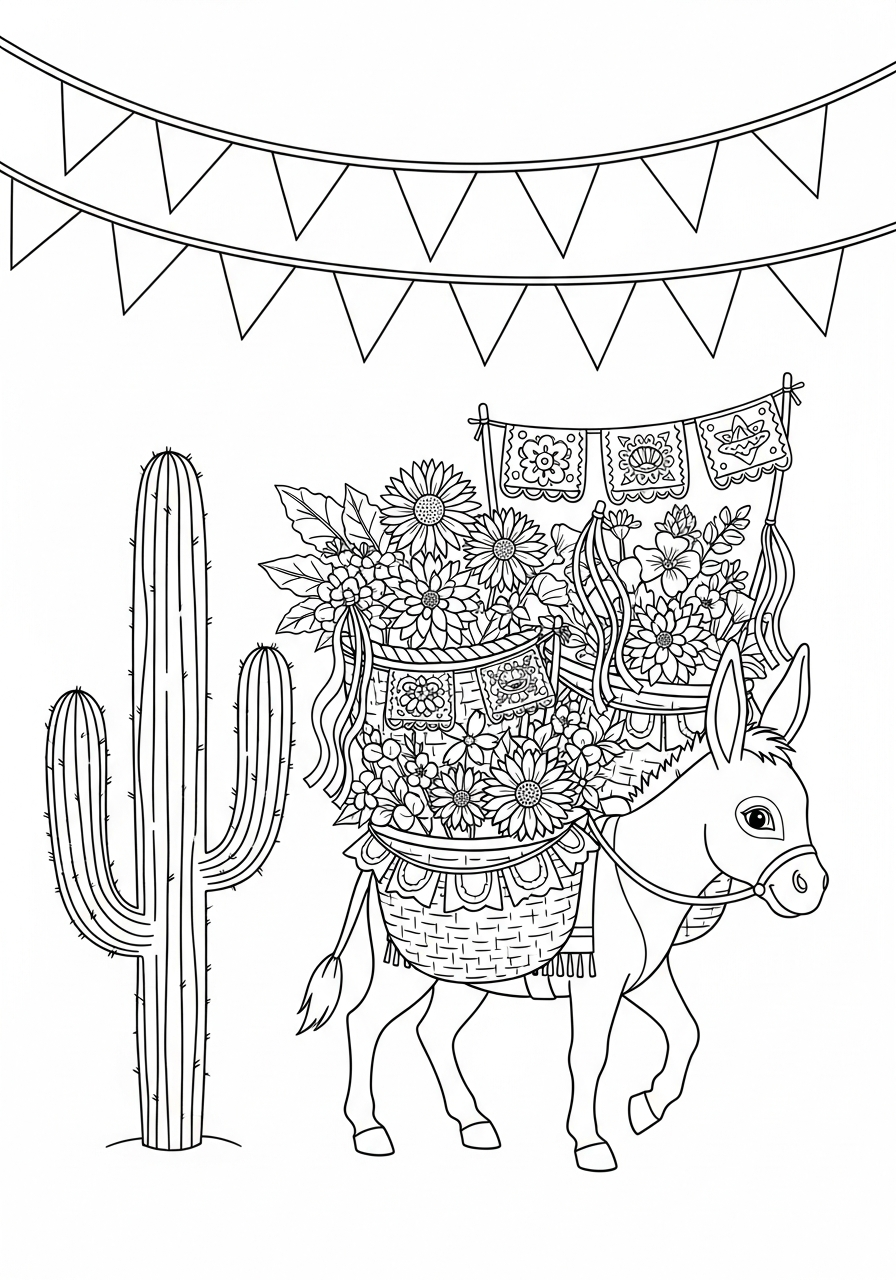 grinch Cinco de Mayo coloring pages