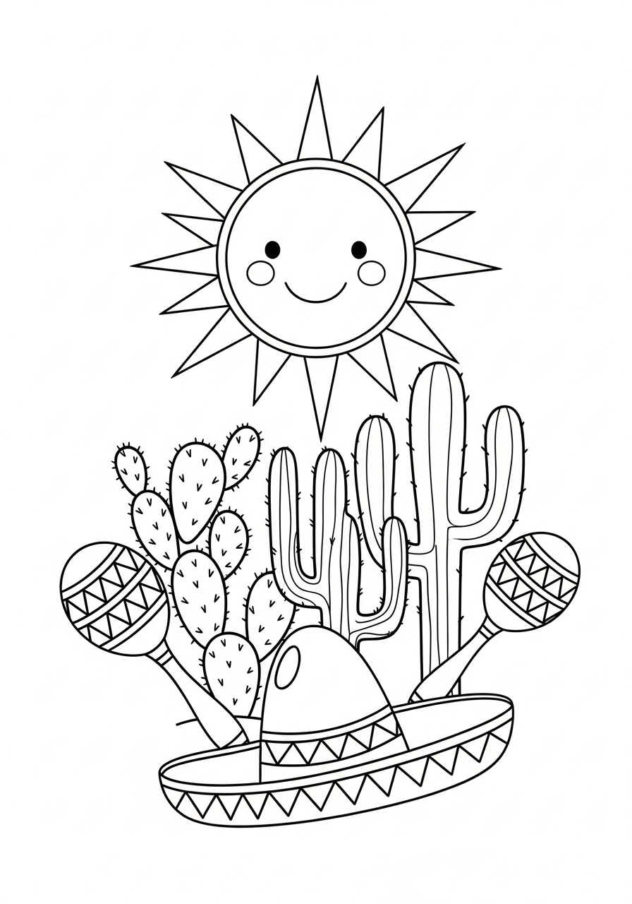 free coloring pages Cinco de Mayo