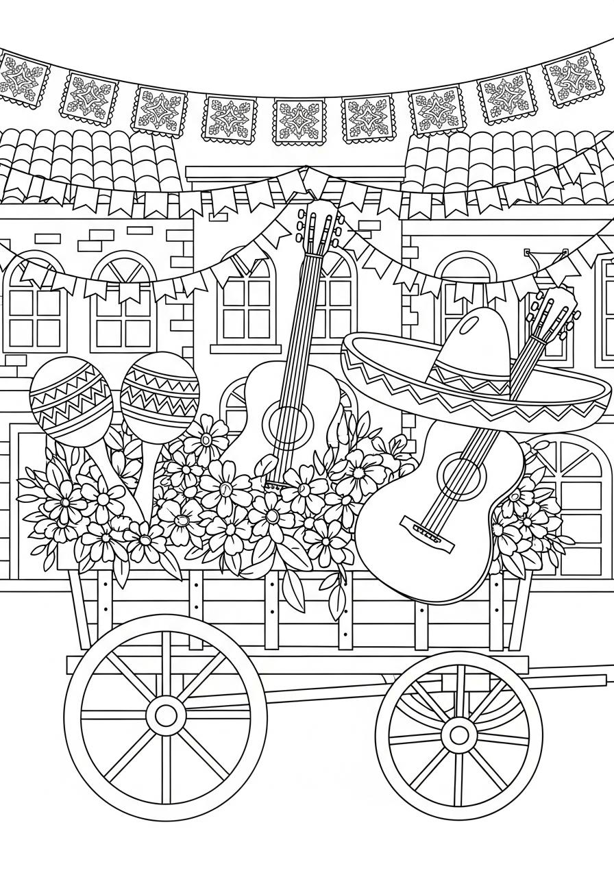 grinch cute Cinco de Mayo coloring pages 1