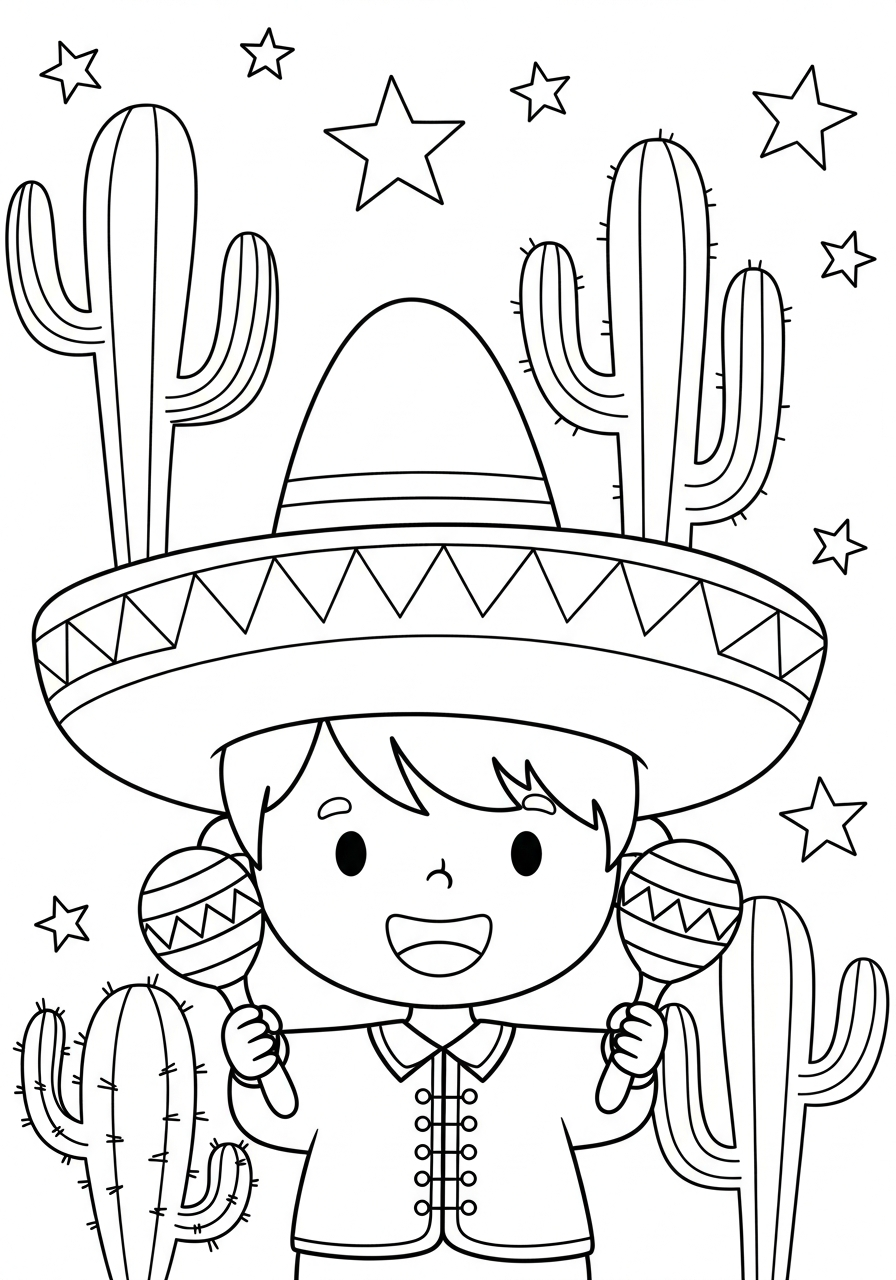 adult Cinco de Mayo coloring pages