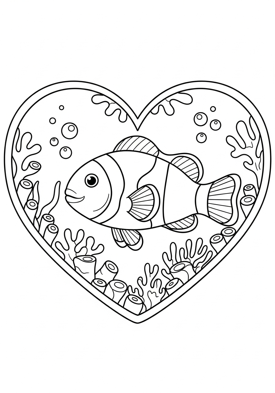 Clownfish printable coloring pages
