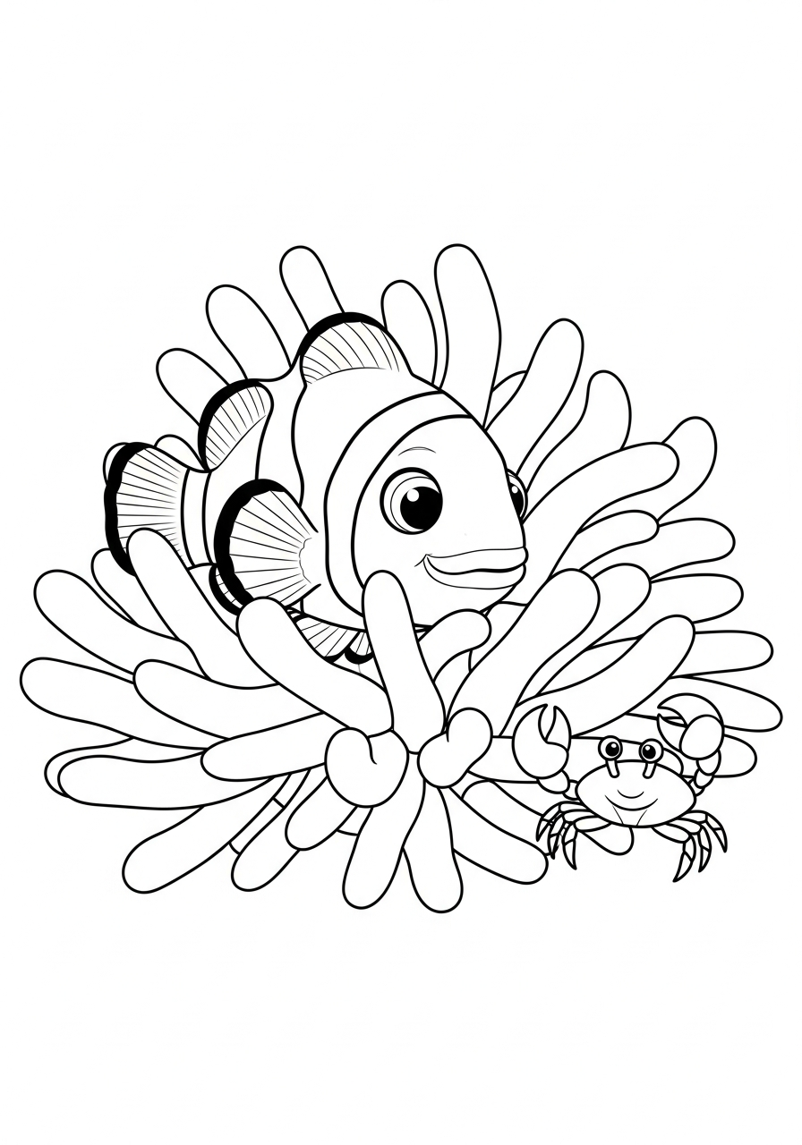grinch cute Clownfish coloring pages