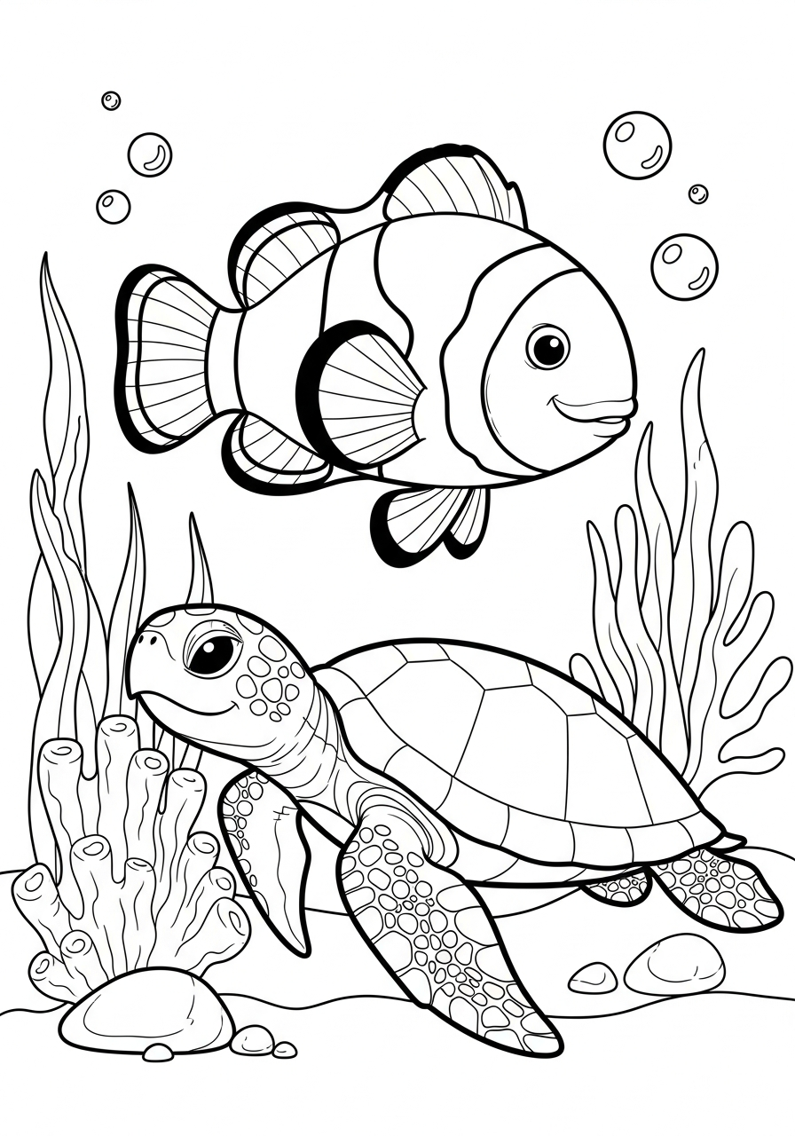 free printable Clownfish coloring pages