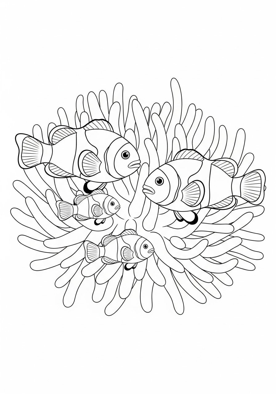 Clownfish printable coloring pages 1