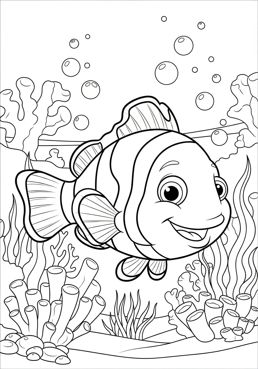 coloring pages for Clownfish