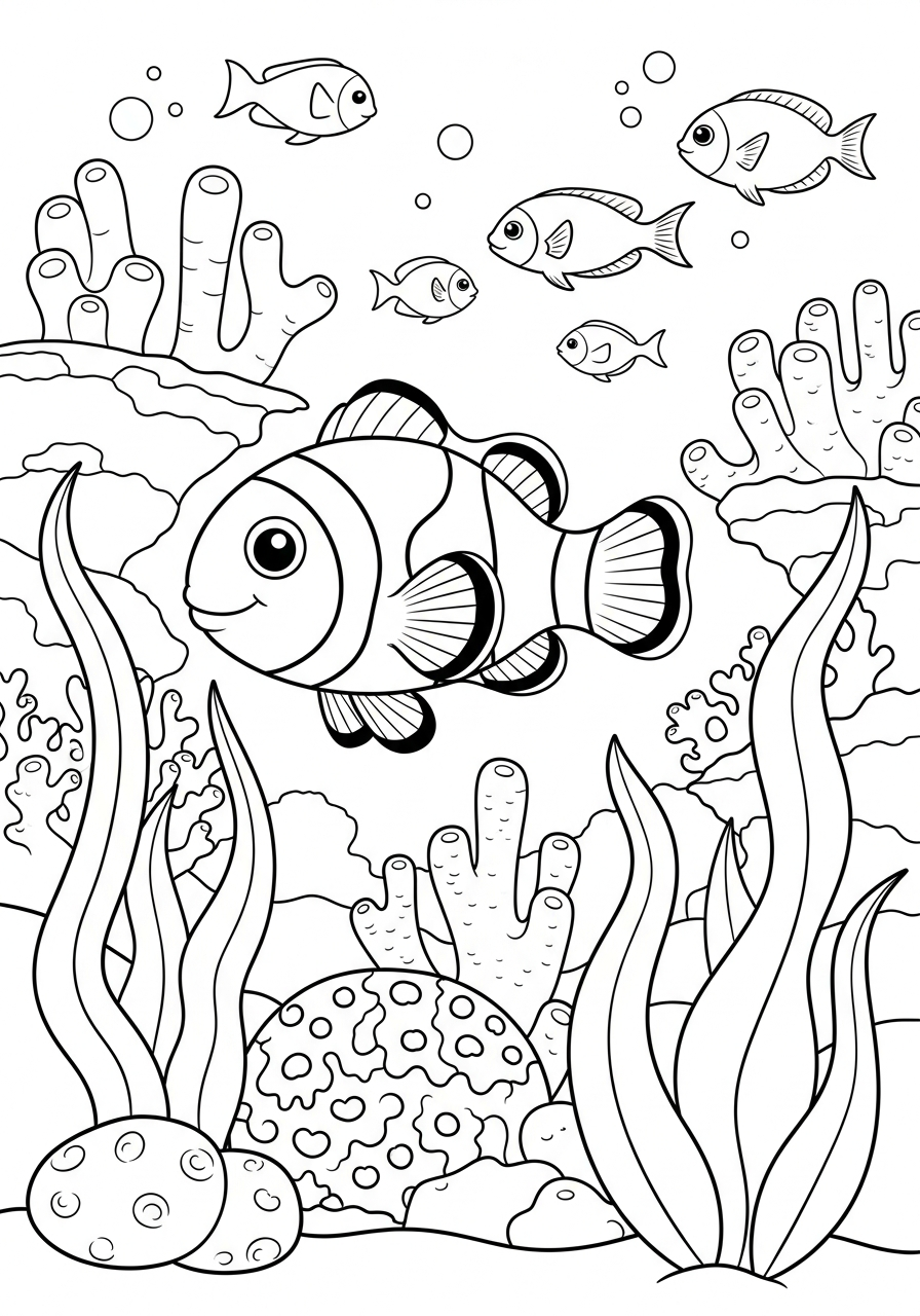 coloring Clownfish pages