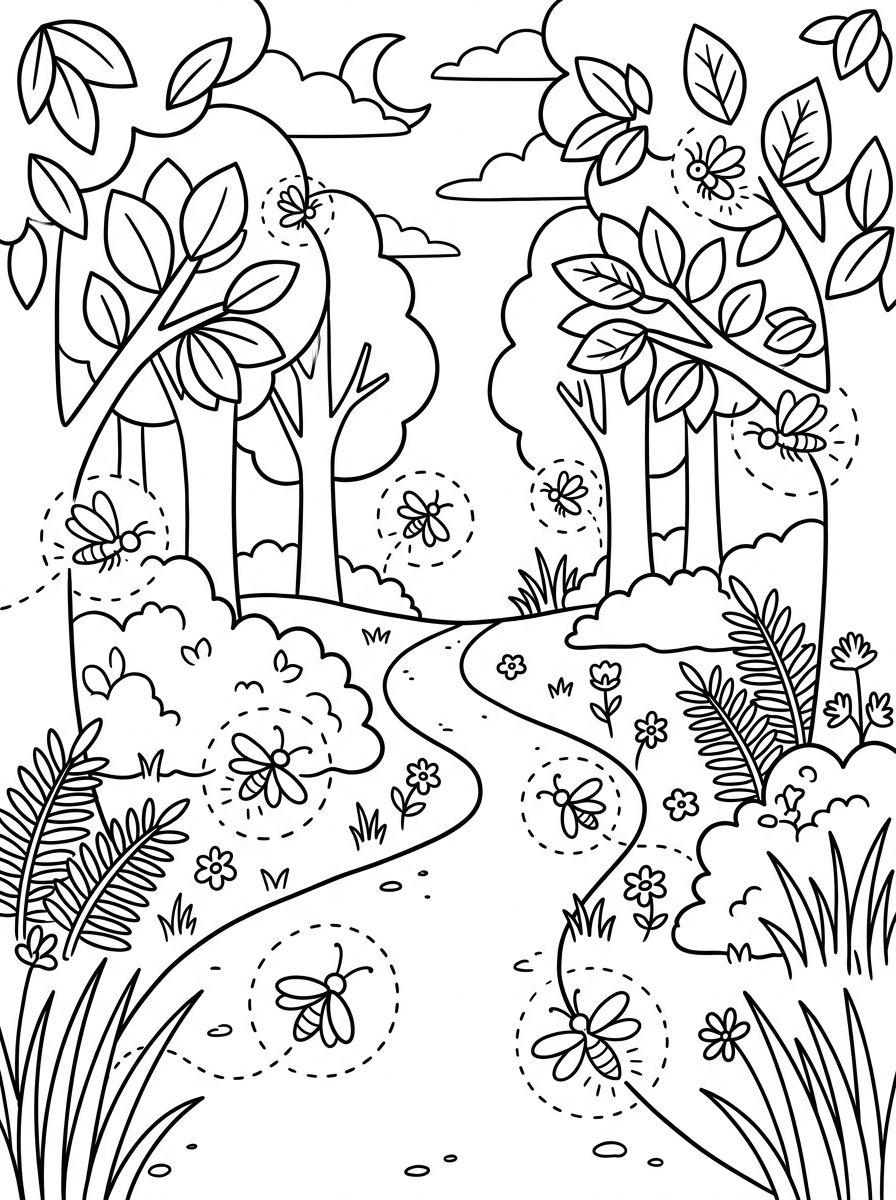 kids Firefly coloring pages