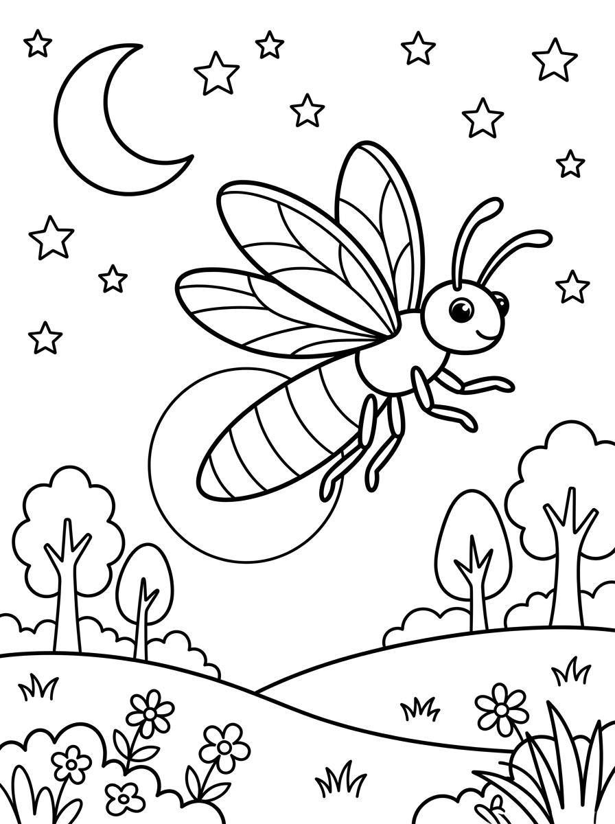 cute Firefly coloring pages