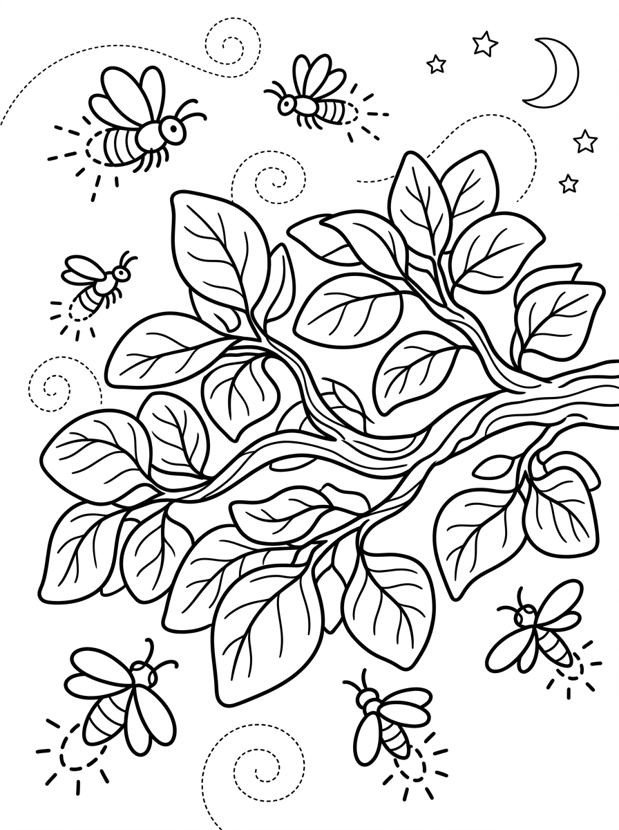 Firefly themed coloring pages