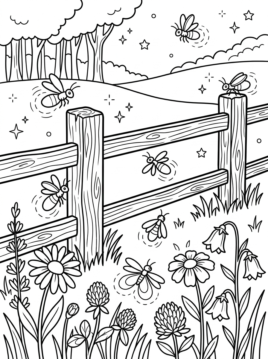 vintage Firefly coloring pages