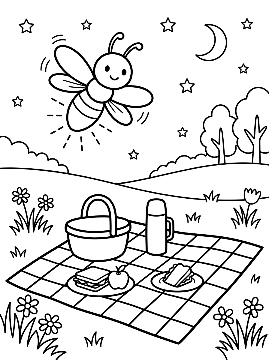 detailed Firefly coloring pages for adults