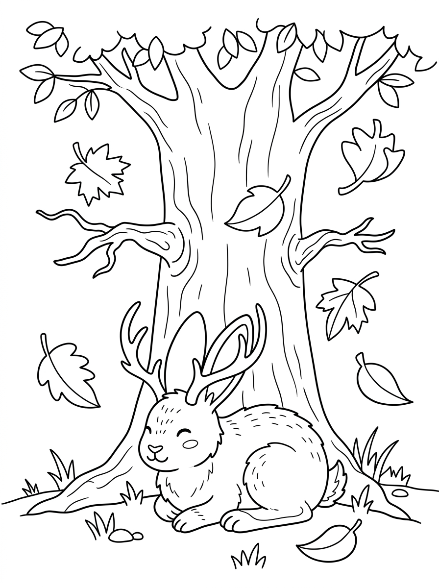 coloring pages for Jackalope