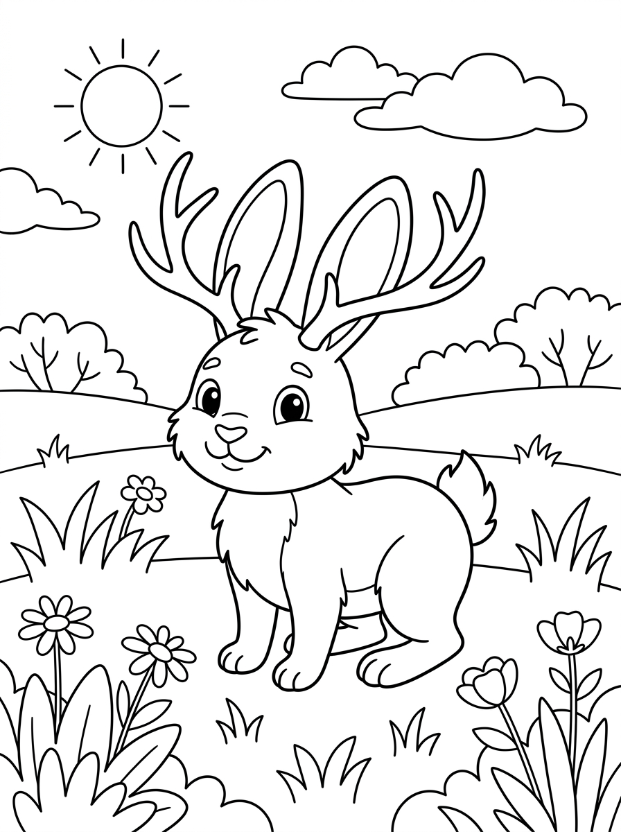 Jackalope coloring pages printable