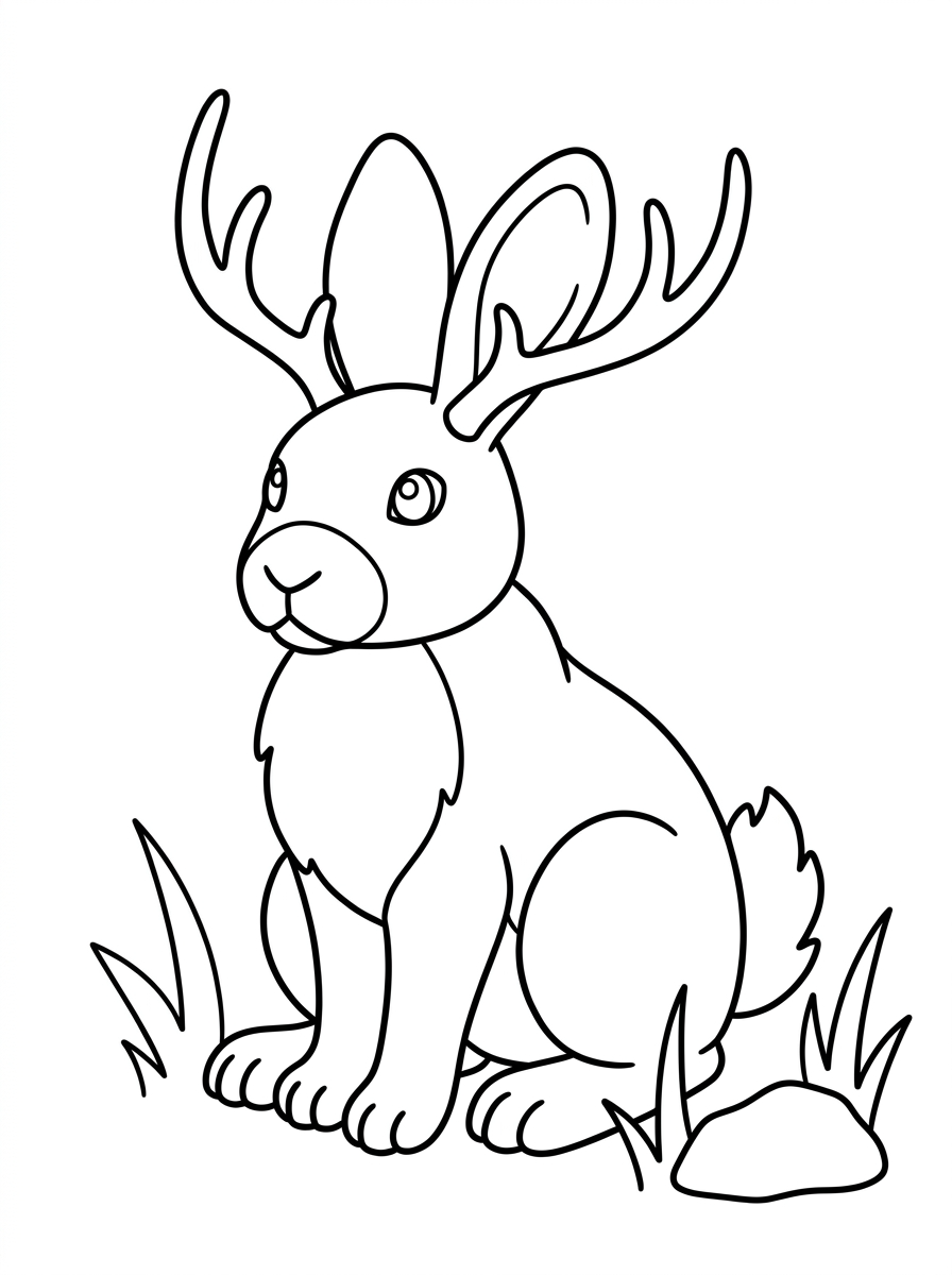 Jackalope ornament coloring pages