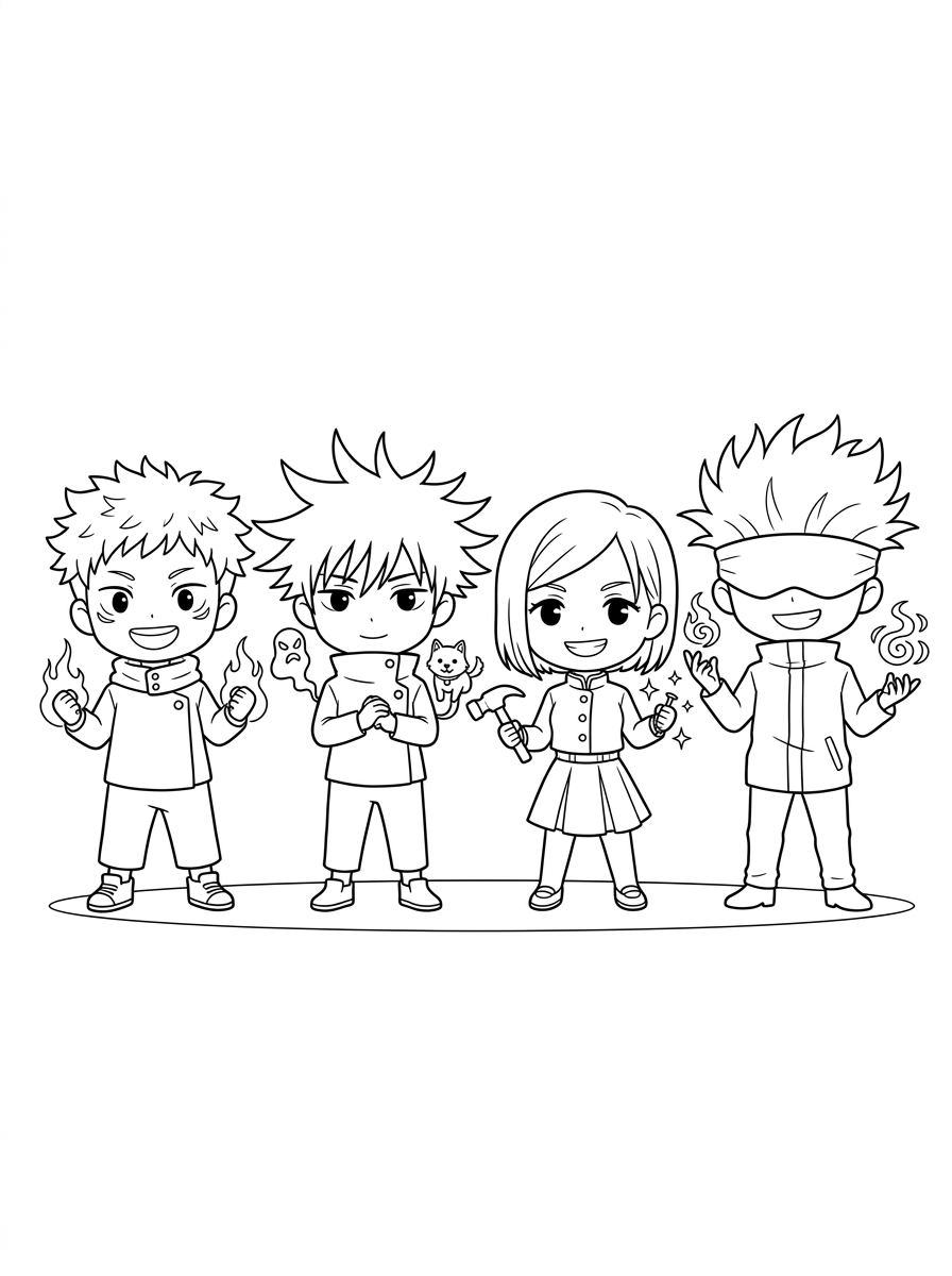 Omalovánky Grinch's Cute Jujutsu Kaisen
