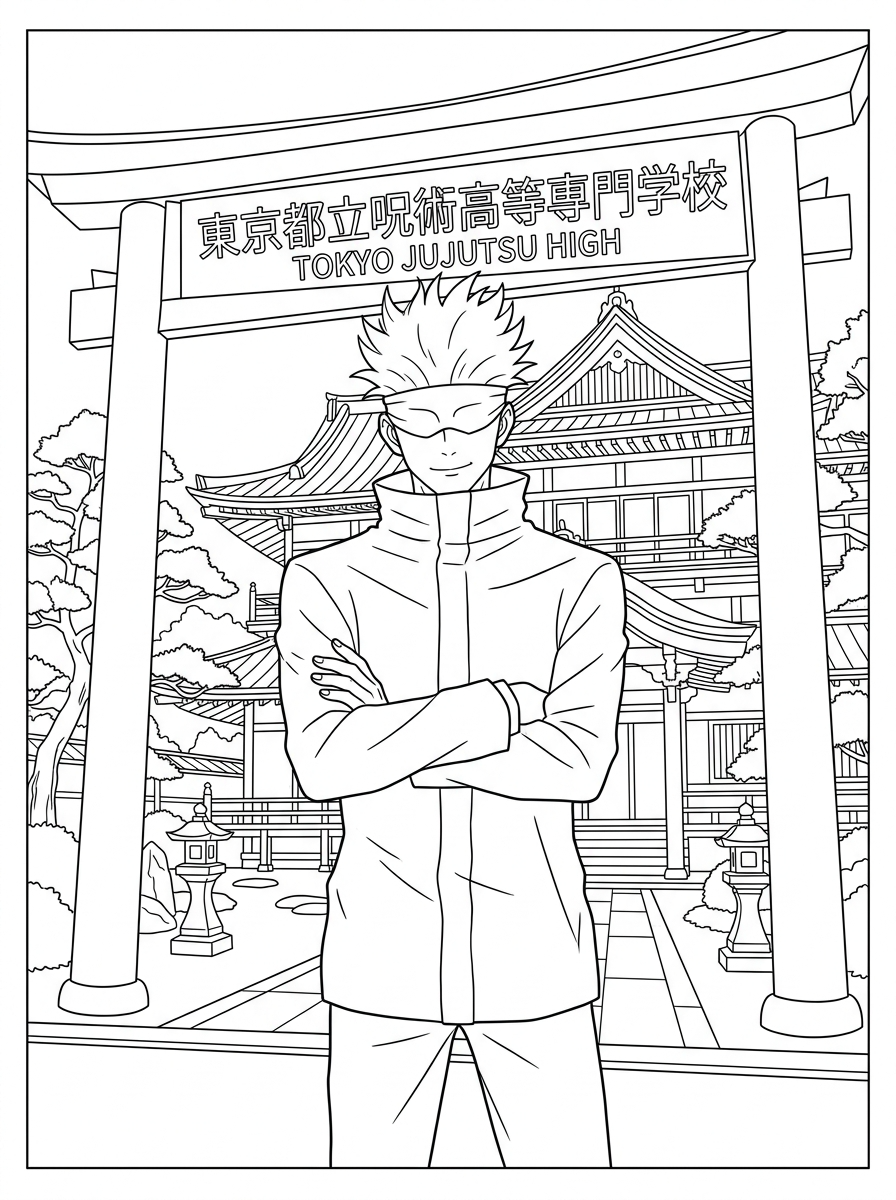 zábavné omalovánky Jujutsu Kaisen