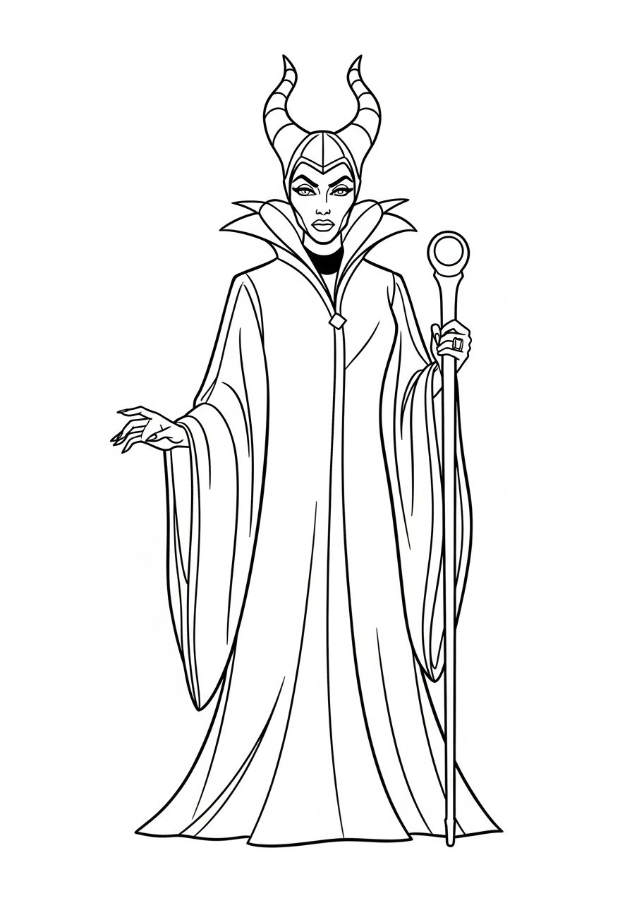 free printable Maleficent coloring pages