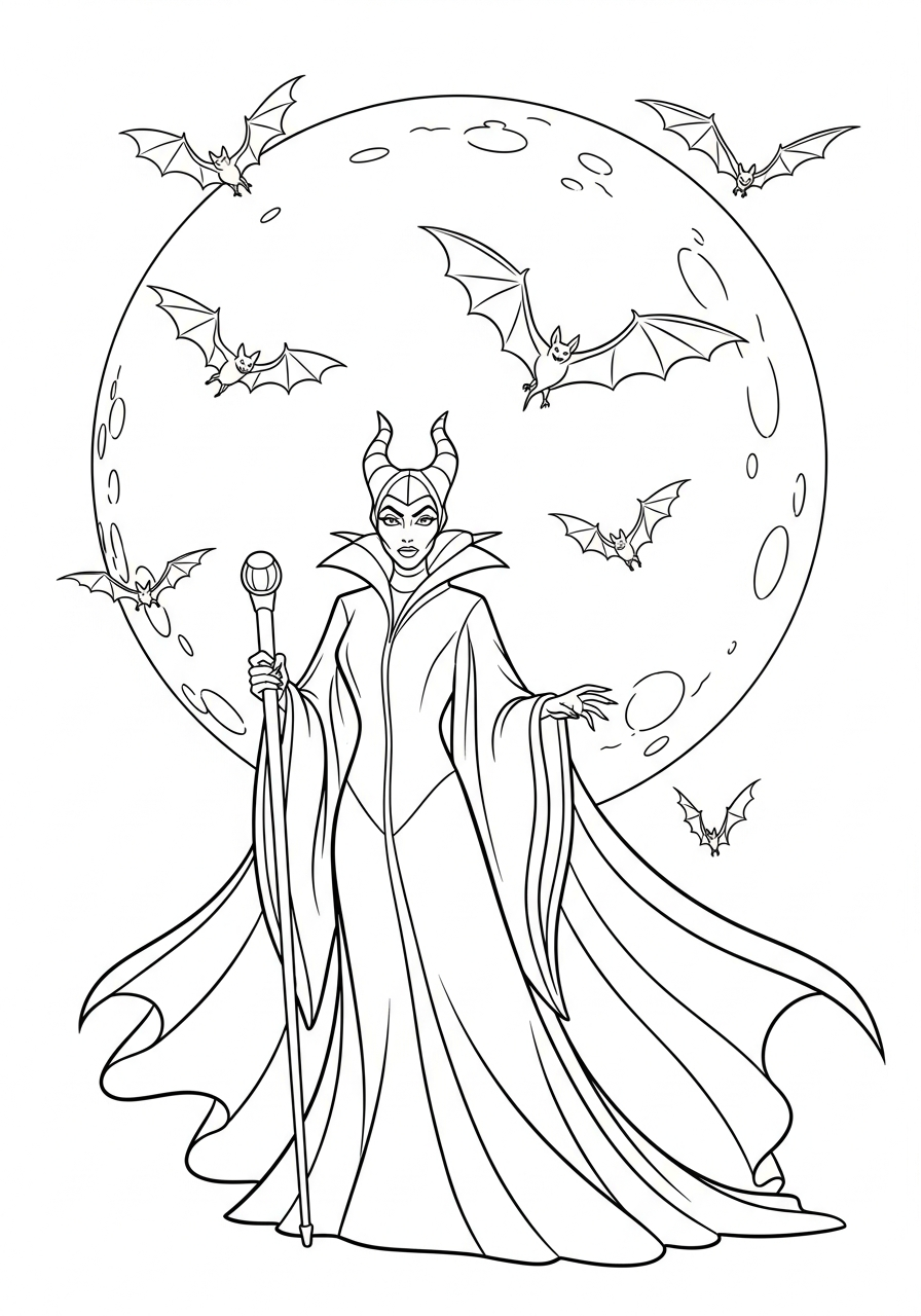 Maleficent coloring pages printable free