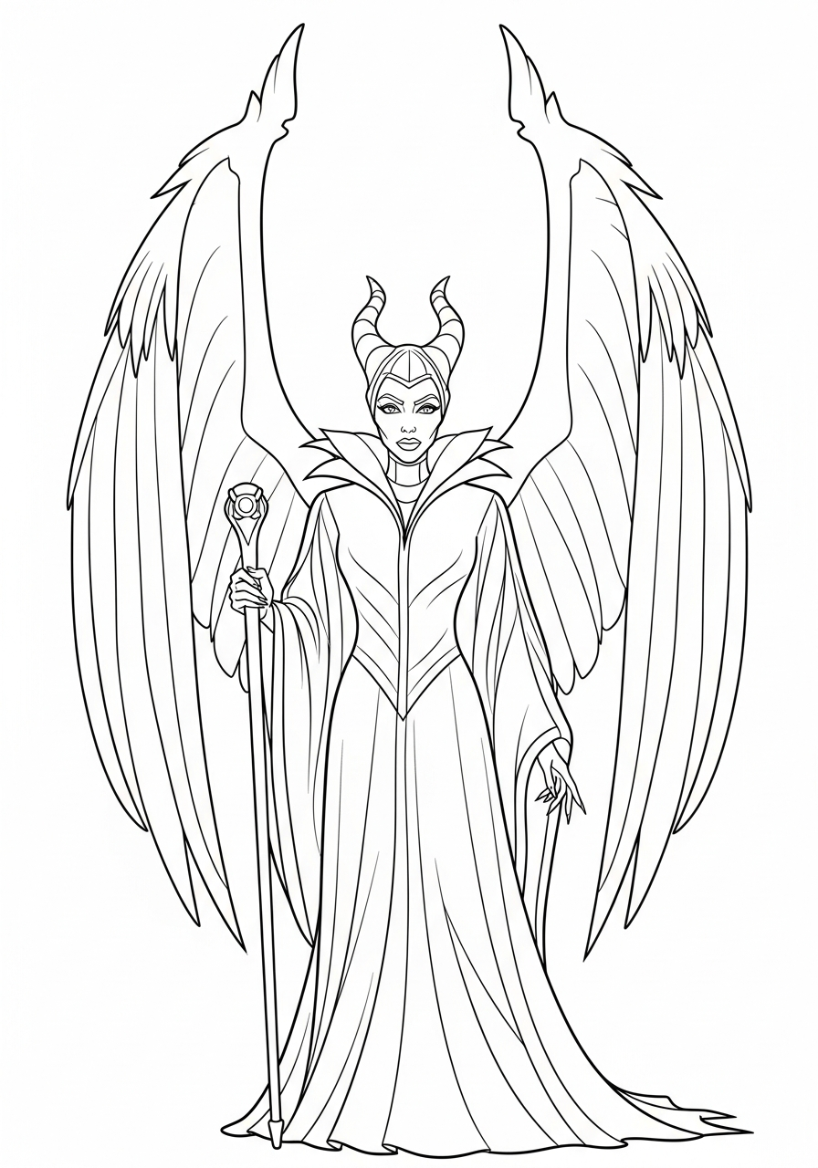 Maleficent coloring pages