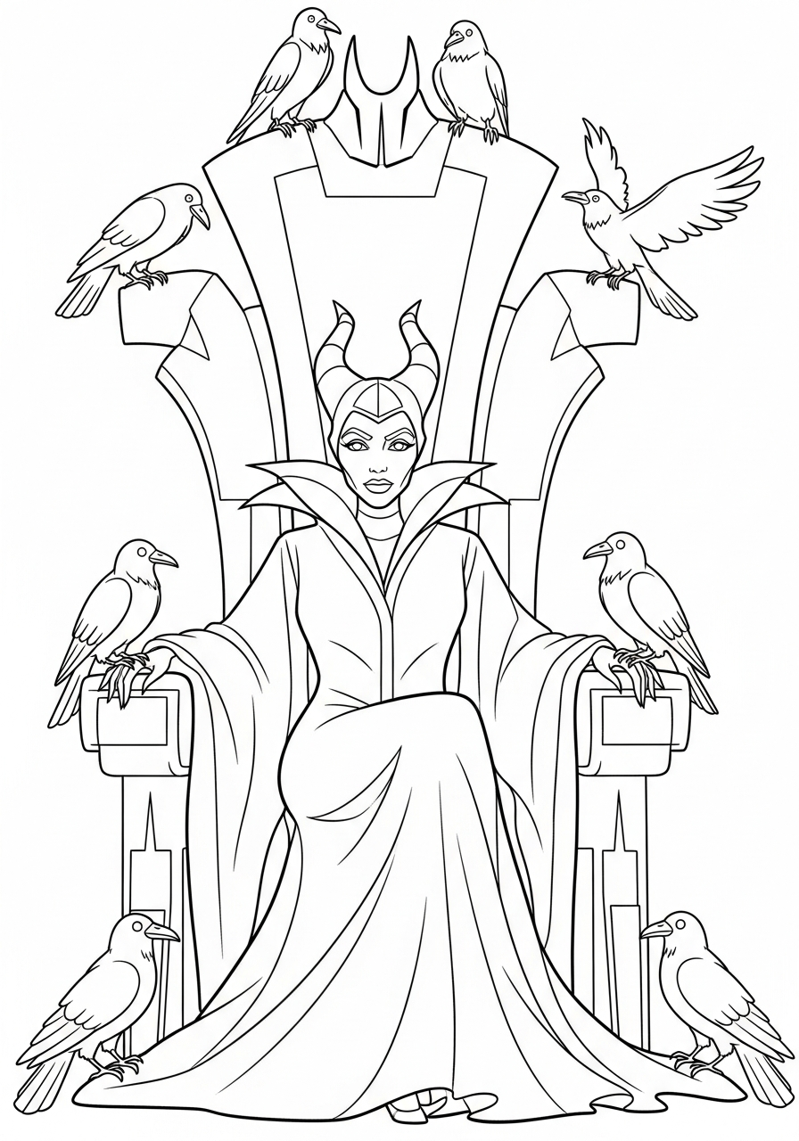merry Maleficent coloring pages