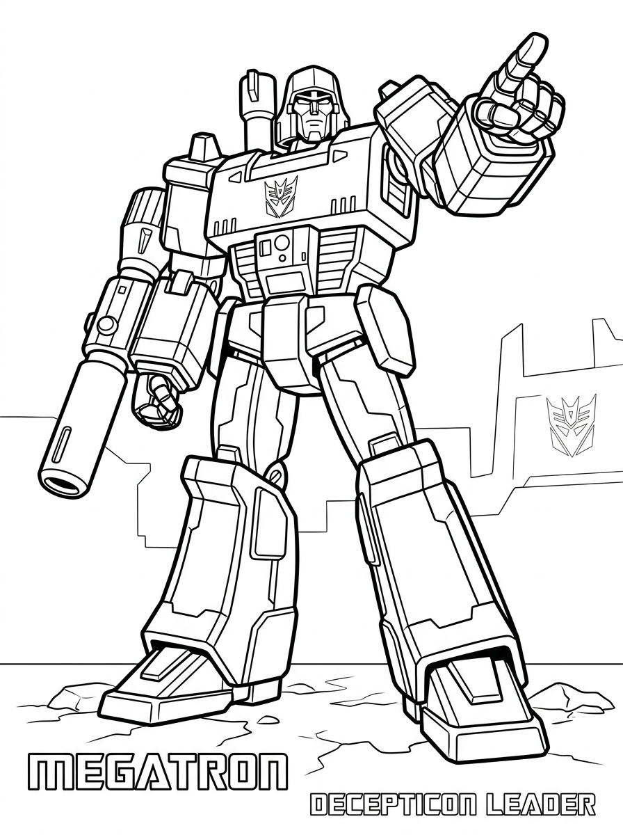 Megatron Coloring Pages 11 free full size printable Megatron coloring pages for adults pdf