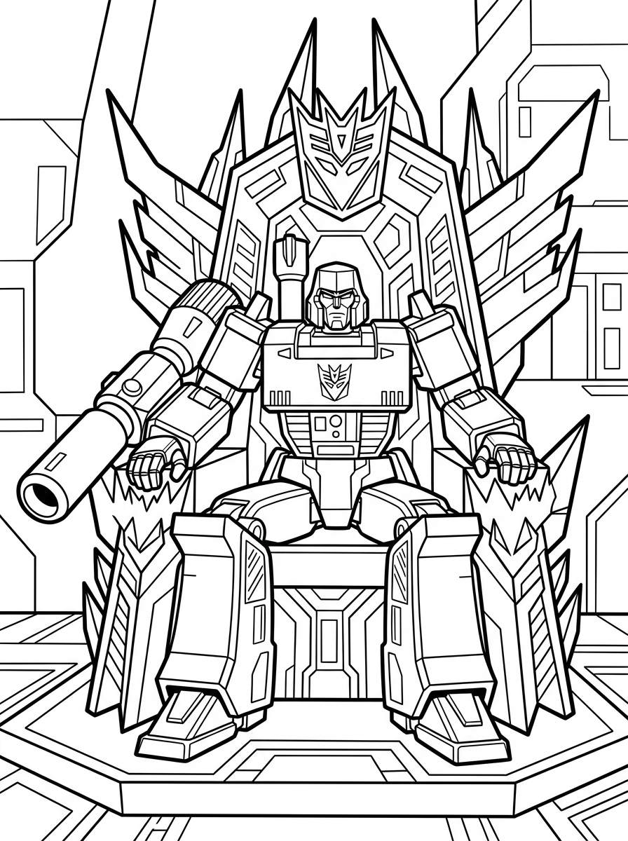 Megatron Coloring Pages 21 free Megatron coloring pages