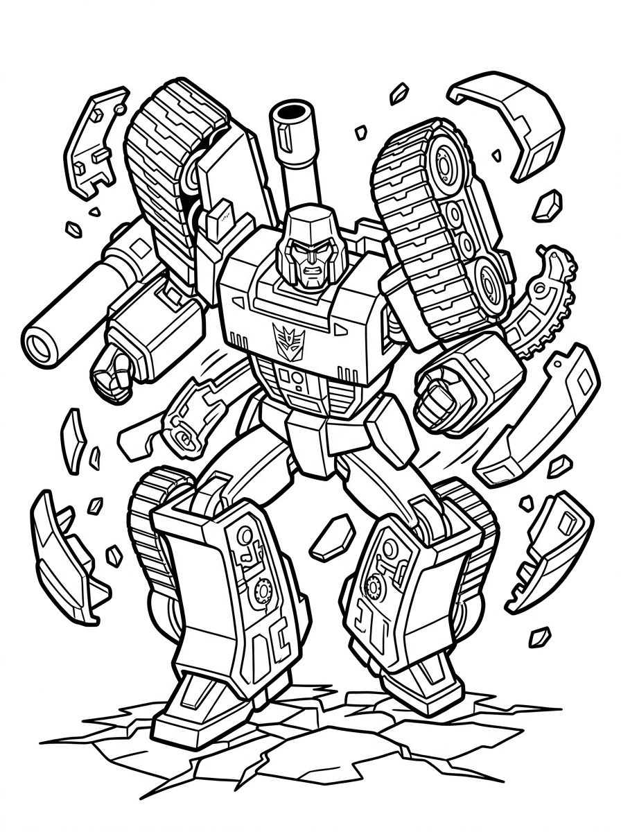 Megatron Coloring Pages 7 adult Megatron coloring pages