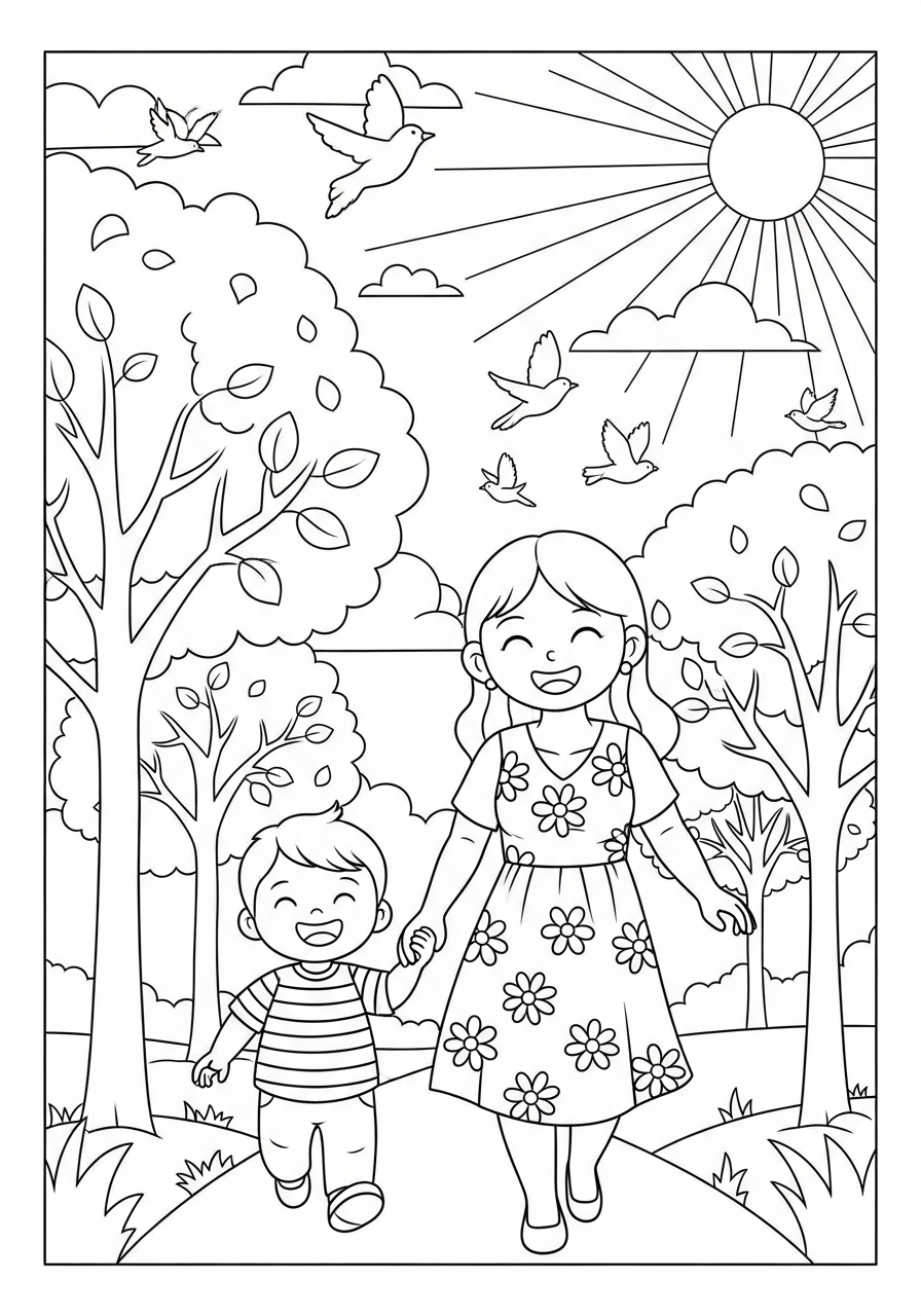 merry Mother’s Day coloring pages 1