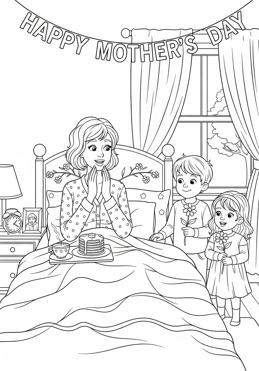 Mother’s Day themed coloring pages