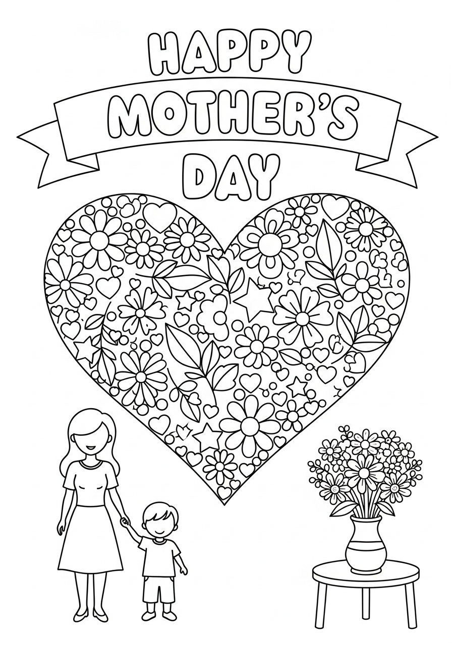 free Mother’s Day coloring pages