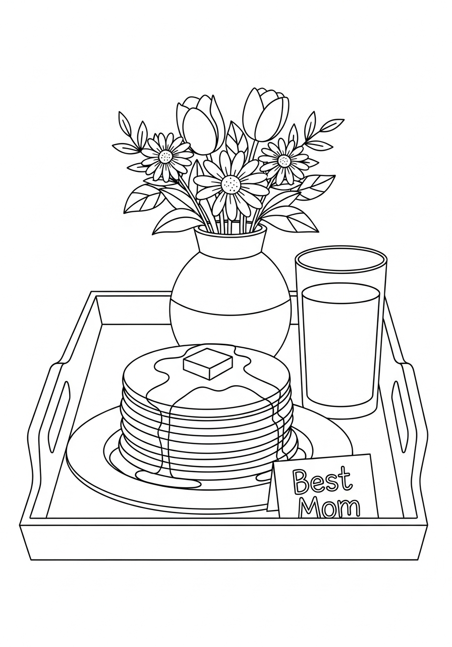 easy cute Mother’s Day coloring pages