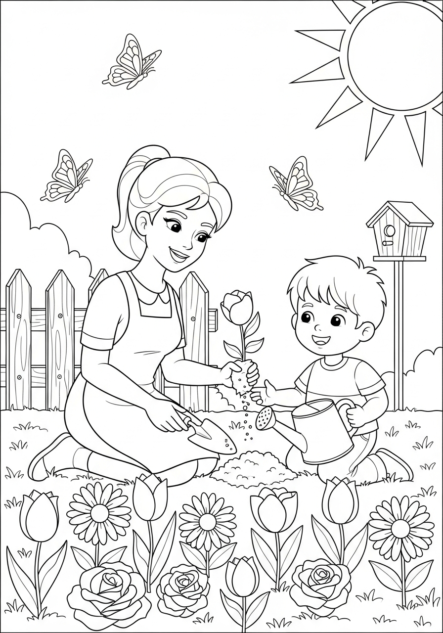 adult coloring pages Mother’s Day