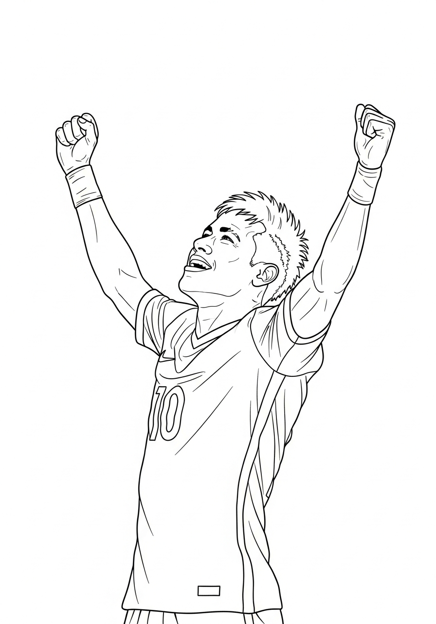 Neymar Coloring Pages 2 Neymar coloring pages for adults easy