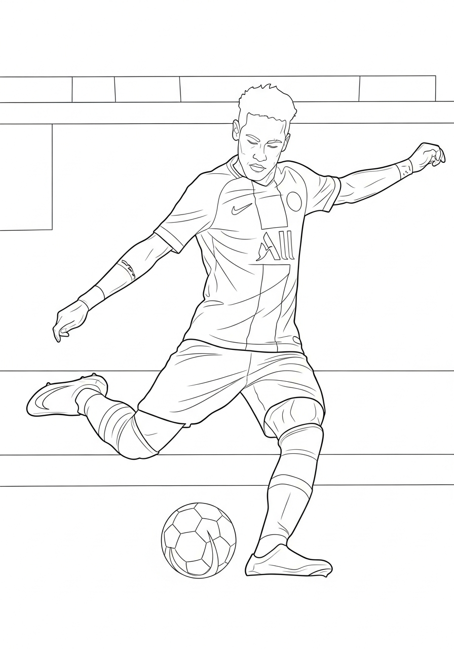 Neymar Coloring Pages 13 Neymar coloring pages for preschoolers