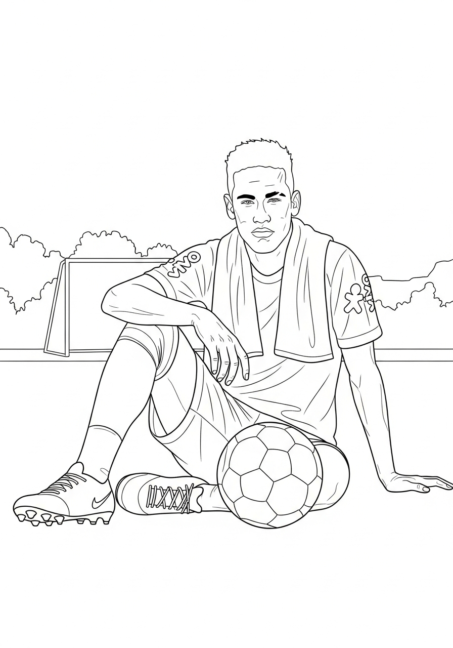 Neymar Coloring Pages 14 Neymar printable coloring pages