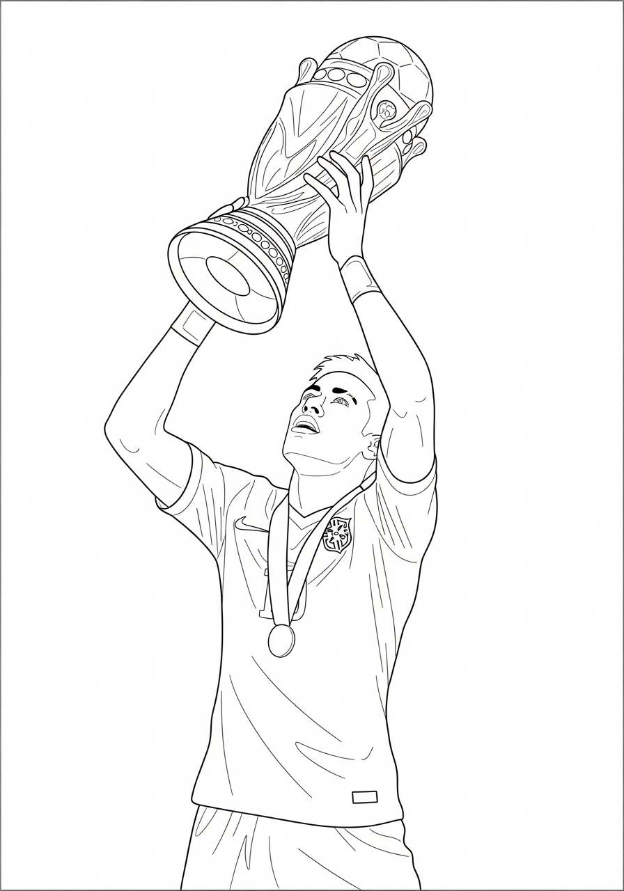 Neymar Coloring Pages 15 free Neymar coloring pages for adults