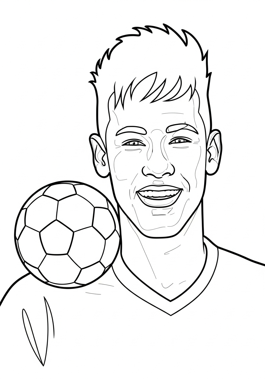 Neymar Coloring Pages 16 Neymar cards coloring pages