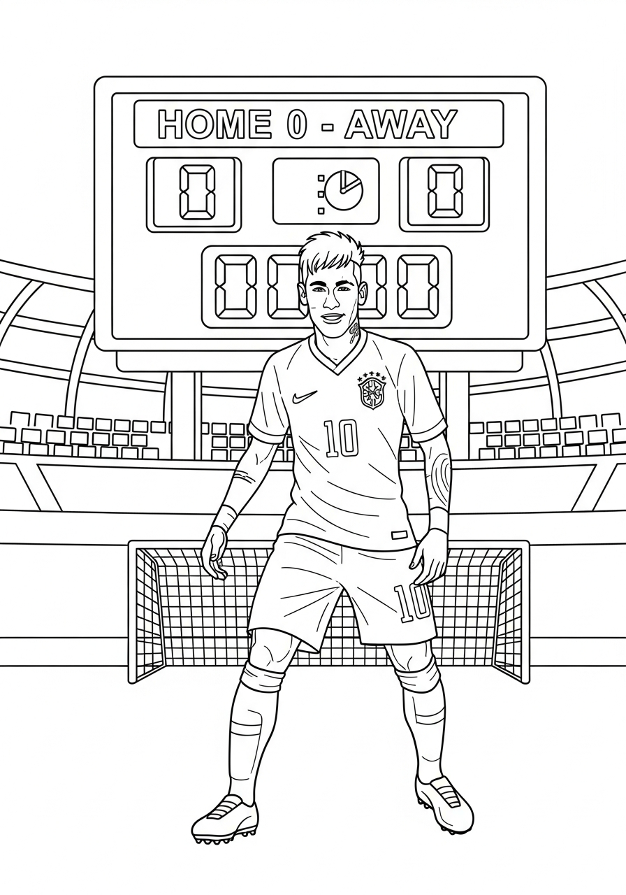 Neymar Coloring Pages 17 kids Neymar coloring pages