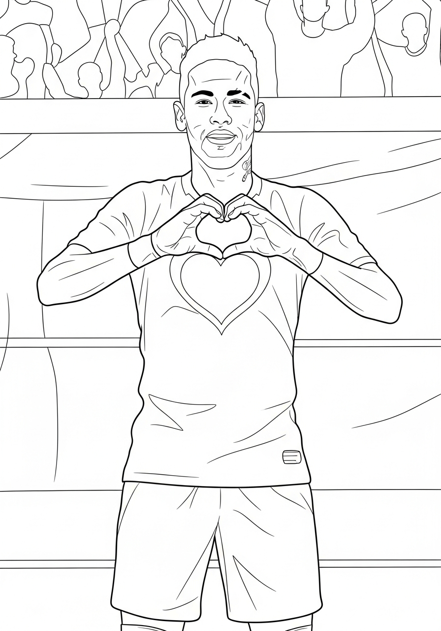 Neymar Coloring Pages 18 free Neymar printable coloring pages