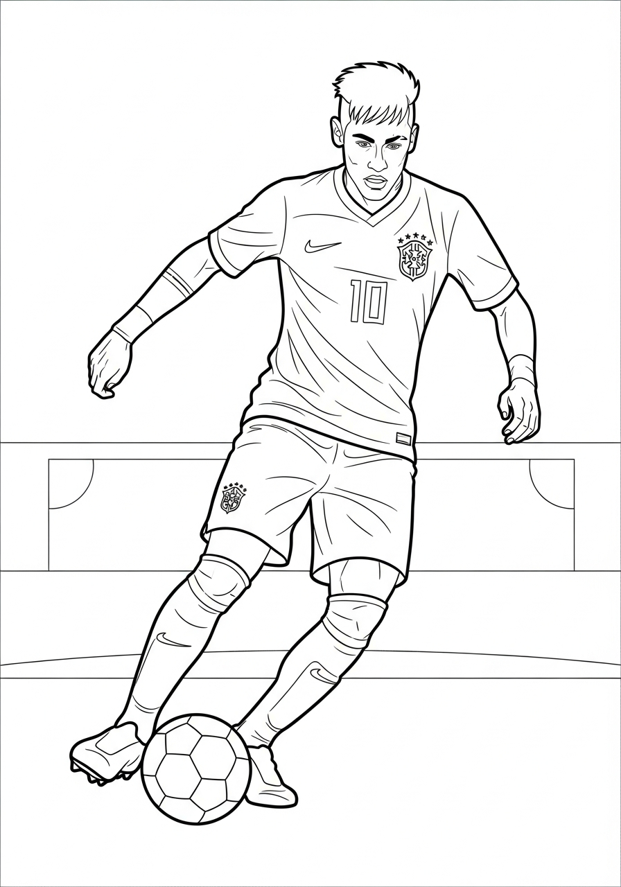 Neymar Coloring Pages 19 kids Neymar coloring pages 1