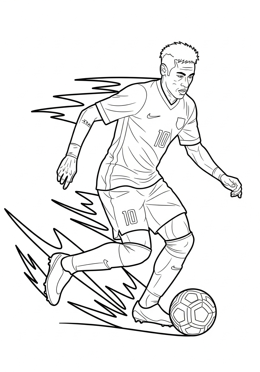 Neymar Coloring Pages 4 coloring pages Neymar