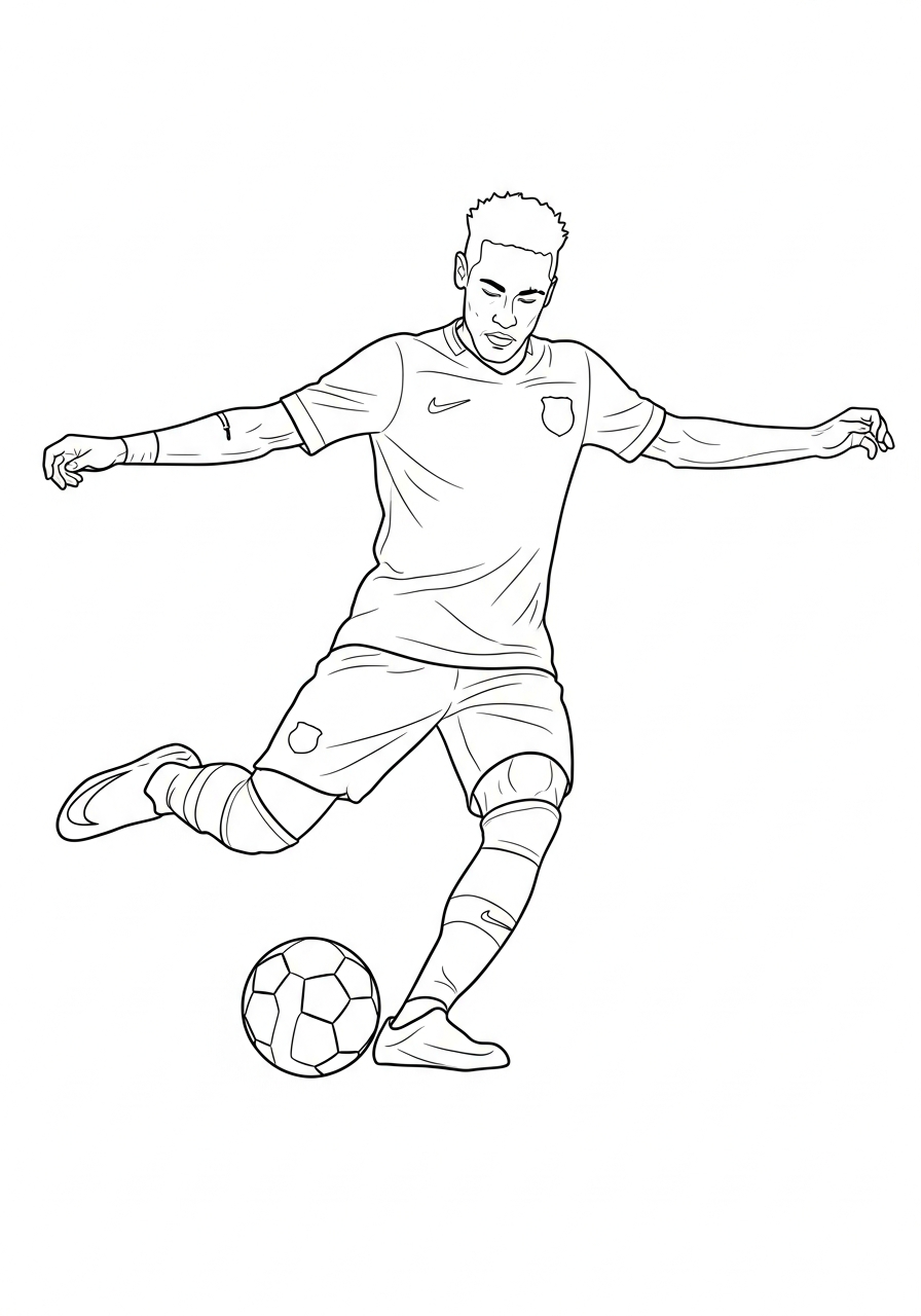 Neymar Coloring Pages 7 Neymar coloring pages free