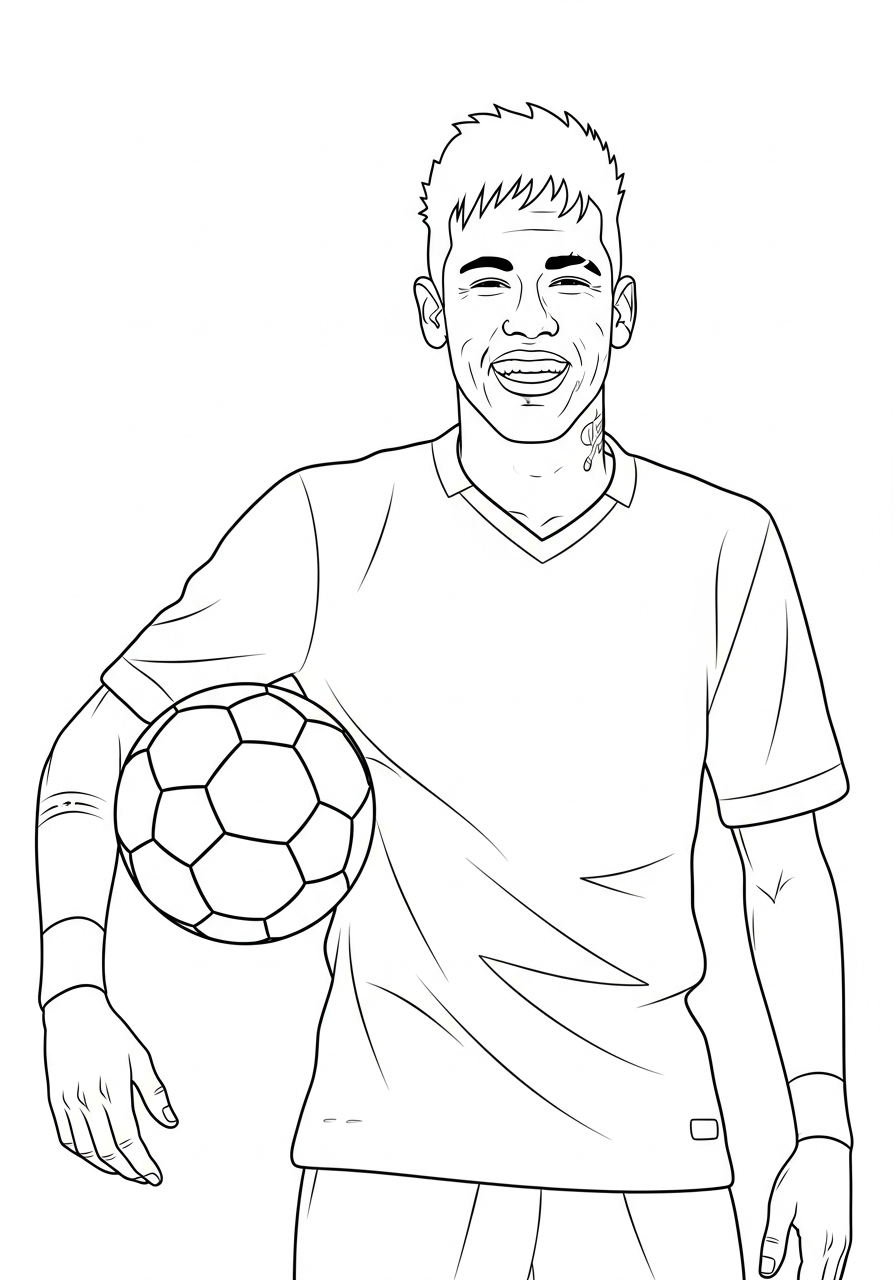 Neymar Coloring Pages 8 Neymar free coloring pages